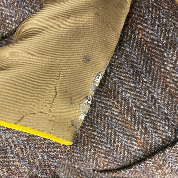 VINTAGE! 🌟HARRIS TWEED🌟 MENS 2 BUTTON WOOL SPORT COAT BLAZER BROWN SZ 40 - Picture 13 of 13